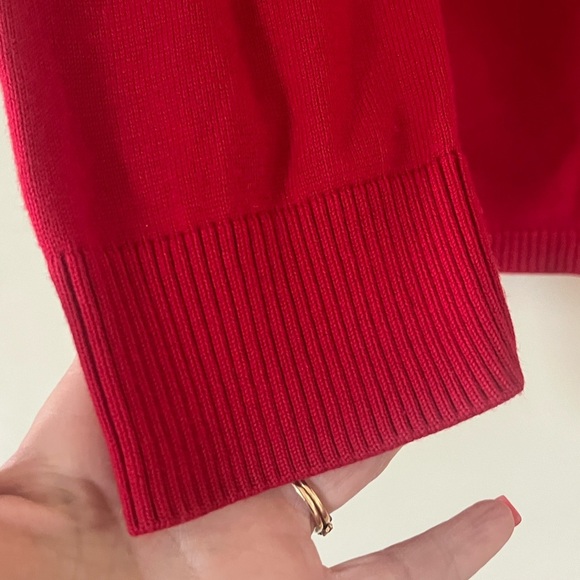 Calvin Klein Red Knit Lightweight Sweater with Sparkle Accents Women’s XL - Picture 3 of 16
